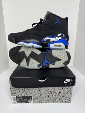 Jordan MVP Black and Game Royal White  Basketball Shoes